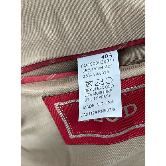 Izod Blazer Men's Size 40S Houndstooth Black Gray Brown 2 Button Sport Coat - Picture 12 of 13